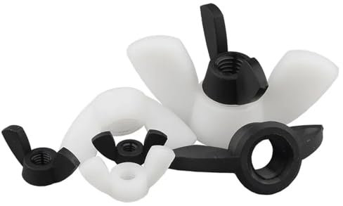 Flügelmuttern aus hochwertiger Zinklegierung, 10 Stück, Flügelmuttern M3, M4, M5, M6, M8, M10, M12, Kunststoff, Flügelmuttern aus Kunststoff, Mutter von Hand festziehen, passend for Schraubenmuttern (