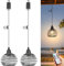 Glowlit 2x Lámpara Exterior Techo con Pilas y Mando, Lampara Techo Exterior IP65 Impermeable, Sin Cables, E27/E26, para Jardín/Balcón ​