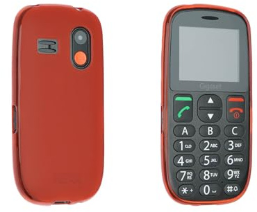 caseroxx TPU-Hülle für Gigaset GL395, rot | Flexible TPU-Hülle, passgenau und griffig, schützt vor Stößen, Kratzern und Staub, aus TPU