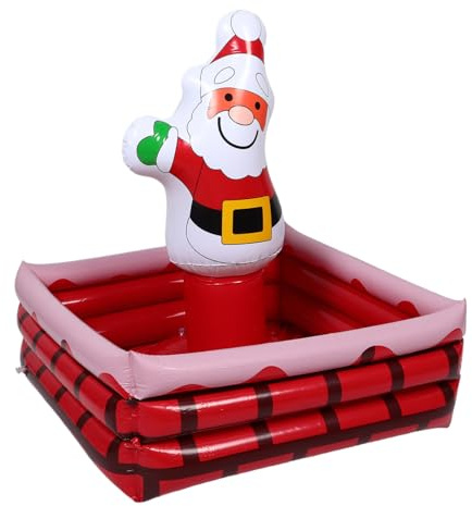 SOIMISS Aufblasbarer Weihnachts-eiskühler Santa Claus mit Großem Fassungsvermögen für Buffet und Party Vielseitiger Getränkekühler und Snackbehälter Schnell für Platzsparende Lagerung