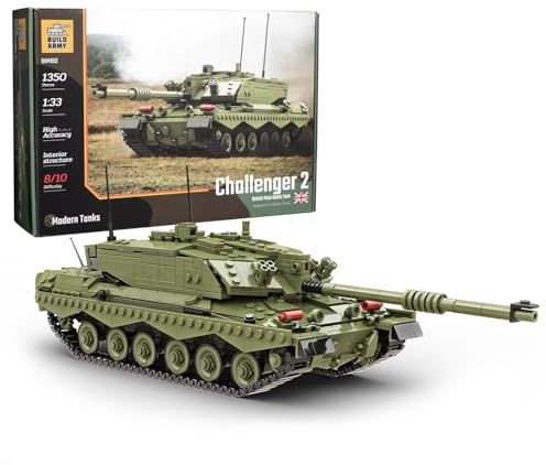Buildarmy British Challenger 2 Main Battle Tank Brick Model Building Block 1350pc