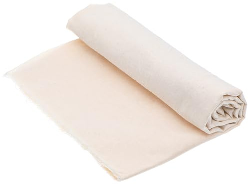 LXUEJIE Leinenstoff Meterware 160x50 cm, Baumwollstoff Stoff Zum Sticken & Nähen, Beige Naturfarben Weich & Atmungsaktiv für Kleidung, Handarbeit und DIY-Projekte