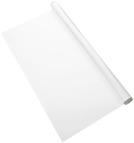 NUOBESTY Tableau Blanc Autocollant Statique 60X300 CM Papier Effaçable à Sec Amovible sans Abîmer le Mur pour Bureau École et Activités Garçon et Filles Rouleau Mural Polyvalent et