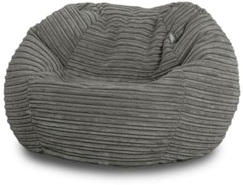 Bags of Beans Corduroy Kids Bean Bag Chair - Machine Washable - Slate Grey