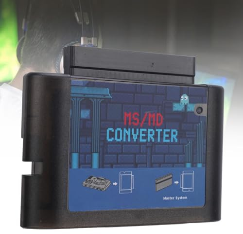 Jelquix Convertitore di Schede di Gioco da MS a MD Esperienza di Gioco Arricchita per 5 3 2 Mega Drive Genesis Pratico Accessorio da (#2)