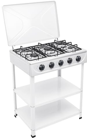 JINYOX 5 Hornillo de gas con llama Horno de camping independiente Cocina de gas Encimera de gas