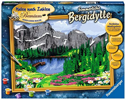 Ravensburger Malen nach Zahlen 28898 - Sommerliche Bergidylle - Für Erwachsene und Kinder ab 14 Jahren