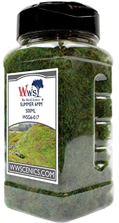 WWScenics | 6mm Summer Static Grass | 500ml Can | WSG6-017 | Realistic Model Scenery Material