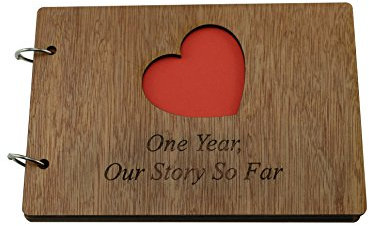 Album mit Aufschrift „1 Years Our Story So Far“ – Sammelalbum, Fotoalbum oder Notizbuch, tolles Geschenk zum 1. Jahrestag