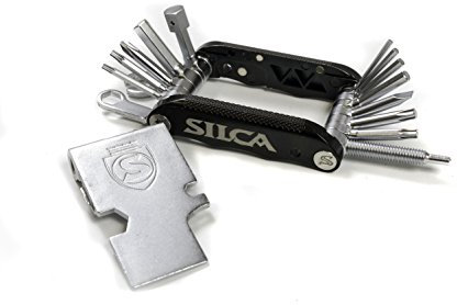 SILCA VENTI MultiTool | 20 Werkzeuge für minimalistisches Design | Multitools aus Stahl mit gehärteter Oberfläche | Aluminium-Seitenstangen mit magnetischer Master-Link-Aufbewahrung