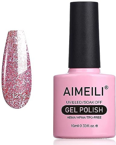 AIMEILI Smalto Semipermente per Manicure Smalti per Unghie in Gel Soak Off UV LED - Rosa Multiflora (127) 10ml