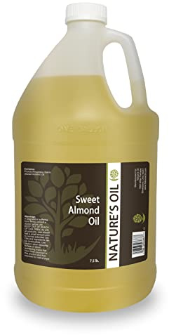 Sweet Almond Oil Gallon - 100% Pure Carrier for Massage, Diluting Essential Oils, Aromatherapy, Hair & Skin Care Benefits, Moisturizer & Softener - by Nature's Oil.