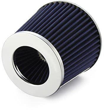 Madlife Garage Filtro dell'aria universale per auto, ad alta potenza, sportivo, a rete, con finitura cromata, per auto da corsa