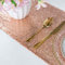 Sequin Linen Table Runner Rose Gold 12x72 Inches Dining Table Runner Rose Gold Party Table Runnerfor Weddings