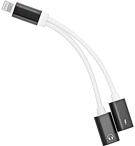 PremiumCord Adaptador Lightning a Jack de 3,5 mm + Cargador Lightning para iPhone, iPad, iPod