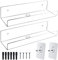 Mocoosy 2 Pack Acrylic Floating Shelves Clear Wall Mounted Shelf Small Picture Ledge Wall Display Shelf for Smart Speaker/Monitor, Invisible Spice Racks Wall Storage Shelves for Bathroom Office Home