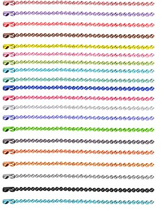 Lowats Kugelketten 60 Stück Metallkette Kugelkette Kugelkette Edelstahl Bunt Schluesselkette Kugel-Perlenketten mit Verbindungsverschluss für Schmuck Basteln Armband Halskette Anhänger