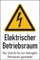 Dreifke® Aufkleber Warnschild, Kombischild, Elektrischer Betriebsraum Folie selbstklebend 100x150mm