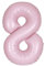 Giant Foil Number 8 Balloon - 86 cm - Matte Baby Pink