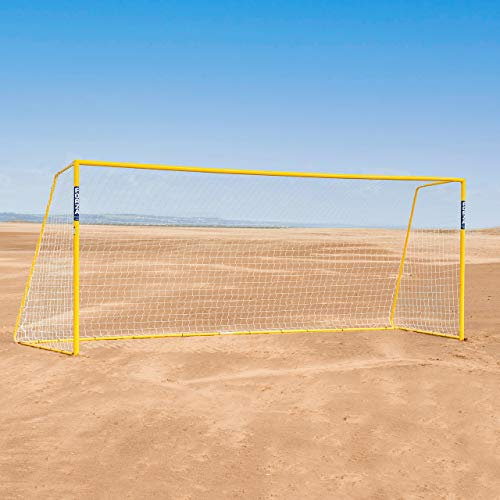 FORZA 5,5m x 2,2m Alu60 Strand Fußballtor | Fußballtor für den Strand & Garten | Torpfosten für Kinder | Fußball Trainingsausrüstung | Vollgroße Strand Fußballtore (Paar)
