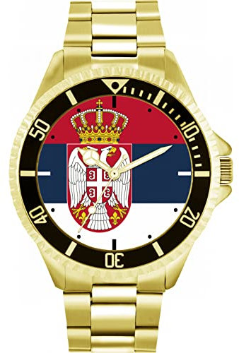 Toff London Serbien-Flaggen-Uhr