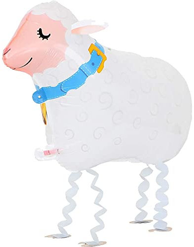 Airwalker Folienballons * Laufende Tiere * als Deko für Geburtstag und Party | 34-115cm groß | Walking Animals Kinder Kindergeburtstag Partydeko Luftballons Ballons, Edition: Schaf