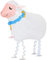 Airwalker Folienballons * Laufende Tiere * als Deko für Geburtstag und Party | 34-115cm groß | Walking Animals Kinder Kindergeburtstag Partydeko Luftballons Ballons, Edition: Schaf