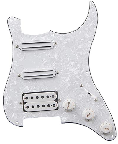 Schlagbrett Gitarre vorverdrahtet Weiß 3 Ply Geladener Vordrahtlicher Pickguard Für Flying V Gitarre