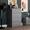 Vida Designs Denver Kommoden, 4 Schubladen, Grau