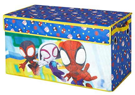 Idea Nuova Marvel Spidey and His Amazing Friends Aufbewahrungskoffer, zusammenklappbar, langlebig, mit weichem Deckel, 72,4 x 36,8 x 40,6 cm