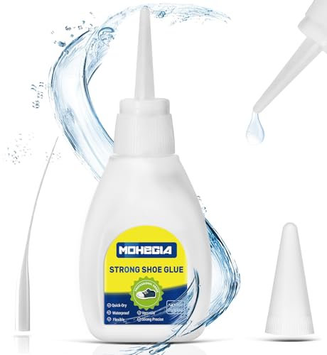 Shoe Glue Sole Repair Adhesive: MOHEGIA Professional Waterproof Strong Clear Glue for Boots Leather and More,15g/0.52oz