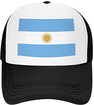 Country Flags Trucker Hut, Verstellbare Mesh Baseball Cap, Outdoor Angelmütze für Männer und Frauen, Argentinien, Einheitsgröße