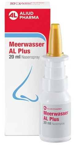 Meerwasser AL Plus Nasenspray, 20 ml: Natürliches Meerwasser Nasenpflegespray zur Unterstützung für gereizte & wunde Nasenschleimhaut, bei Erkältungen und allergischem Schnupfen, Medizinprodukt