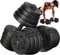 20kg Adjustable Dumbbells Set - Free Weights Dumbbell Handle Bars Pair - Excellent for Weight Lifting Body Building Home Gym Training Equipment Barbell Bench Press Exercise