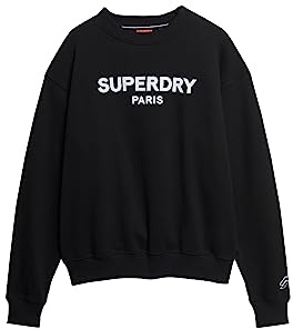 Superdry Damen College Rundhals-Sweatshirt mit kurzen Ärmeln