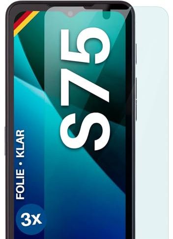 moex FlexProtect Schutzfolie kompatibel mit CAT S75 Displayschutz nur 0.2 mm dünn, Folie für das Display, HD Ultra klar und extra kratzfest - 3 Stück