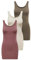 ONLY Damen Onllive Love Long Tank TOP 3er Pack Top für Frauen, Walnut/Rose Brown/Birch, M