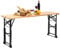 COSTWAY Bierzelttisch höhenverstellbar, klappbarer Biertisch mit Schirmloch, 168,5 cm Langer Buffettisch, Partytisch, Klapptisch für Garten, Party, Hinterhof
