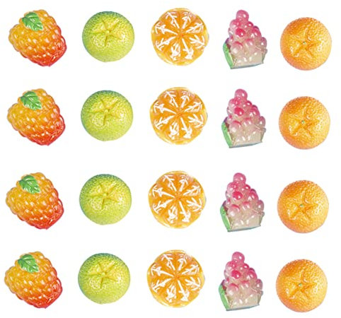 UPKOCH 50pcs Resin Jewelry Accessories Fruit Charms Earrings Resin Fake Fruit Resin Nail Art Bead Simulation Fruit Fake Fruit Decor Nail Polish Gem DIY Resin Material 3d Applique Manicure
