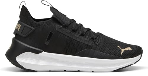 Puma SOFTRIDE Symmetry FUZION WN's, Weiblich Straßen-Laufschuh, Puma Black-Puma Gold,