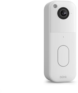 Blink Videotürklingel | Einzelgerät | Kopf-bis-Fuß-Aufnahme in HD, 2 Jahre Batterielaufzeit, IP65, Funktioniert mit Alexa, Erforderliches Sync-Modul nicht enthalten – Weiß