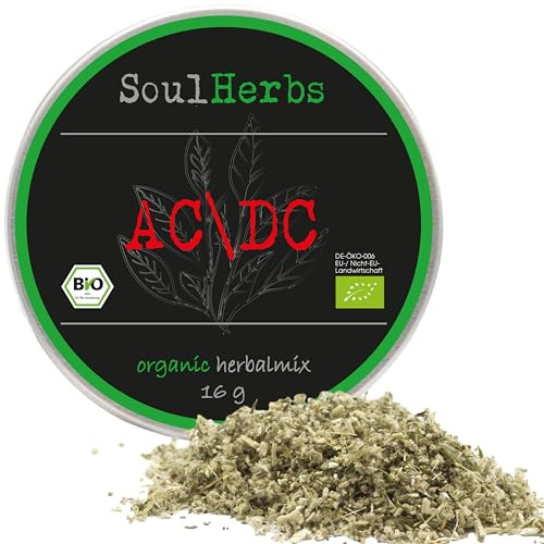 SoulHerbs - Mélange d'herbes bio de qualité supérieure - Boîte de 16 g « AC-DC » pour rituels spirituels, méditations, pot-pourri et additifs de bain - Mélange d'herbes 100 % naturel pour une
