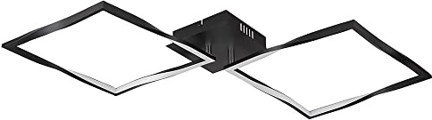 LED Ceiling Light Living Room Lamp Ceiling Lamp with LED Squares Aluminium Metal 1x 40 W 1600 lm Warm White L x W x H 178.5 x 41.8 x 9.3 cm