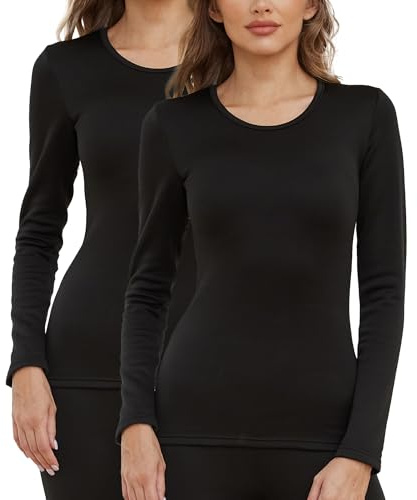 Ladies Thermal Underwear Ultra Warm Brushed Fleece Lined Top & Long Janes Bottoms Women’s Top & Leggings Heavyweight Soft Touch Fabric Multiway