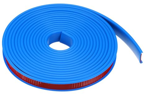 sourcing map U-Shape Edge Banding 45/64 x 19.7ft (18mm x 6M) Self Adhesive TPE Flexible Veneer Tape Soft Edge Strip Protector for Furniture Cabinet Table Protection Repair, Blue