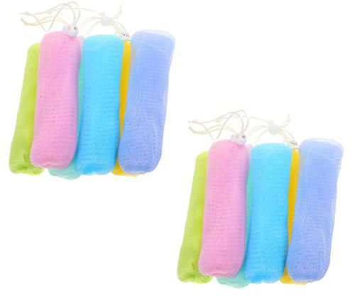 minkissy 12 Stück Schäumender Seifenbeutel Seife Luffa Beutel Peeling Dawn Spülmittelflüssigkeit Mesh-seifenbeutel Für Seifenstücke Luffa-schwamm Nachfüllung Zinn Schrubben Pe-netzwerk
