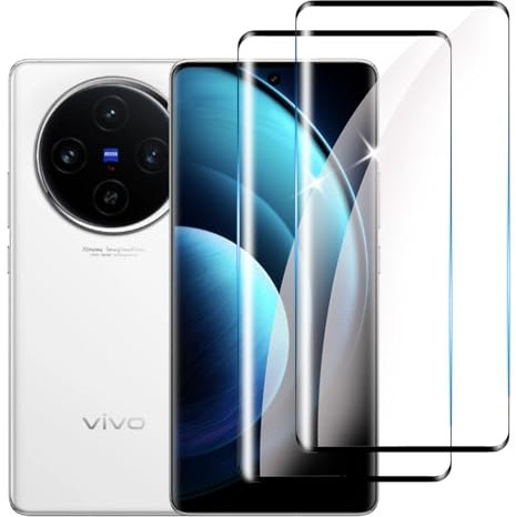 Lyphpe 【2-PACK】 Designed for vivo x100 pro Screen Protector Case Friendly, 3D Curved, Screen Protector Tempered Glass cell Phone Film HD Clear