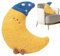 Cuscino Stella - Cuscino Sole e Luna di Peluche - Cuscino decorativo morbido in peluche per supporto lombare, letto gravidanza donne bambino