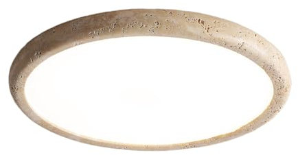 YFMYY Plafoniera Giapponese in Marmo Giallo in Pietra Naturale Stile Wabi-sabi, Lampada da soffitto a LED Moderna da Incasso della metà del secolo, dimmerabile con Telecomando per Camera da Letto