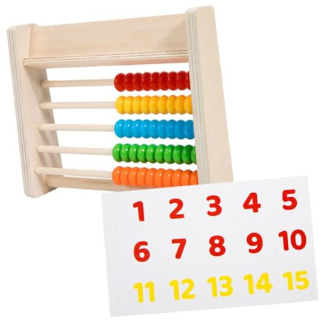 QUMIIRITY 1 Satz Holz Rechenrahmen für Buntes Abacus zur Mathematischen und Logischen Denkentwicklung für Vorschulunterricht